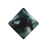 Phayah 4 ambientadores de coche colgantes con patrón de monstruo de mar profundo, tabletas aromáticas de lavanda, fragancia de larga duración, cuadrada