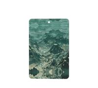 Phayah 4 ambientadores de coche colgantes con patrón de montañas estériles sin fin, tabletas aromáticas de lavanda, fragancia de larga duración, rectangular, tarjeta perfumada