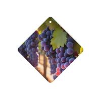 Phayah 4 ambientadores de coche colgantes con patrón de uvas del desierto, tabletas aromáticas de lavanda, fragancia de larga duración, cuadrada