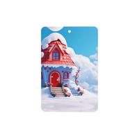 Phayah 4 ambientadores de coche colgantes de cabaña en la nieve, con aroma a lavanda, tabletas de fragancia de larga duración, rectangulares