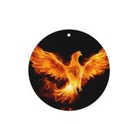 Phayah 4 ambientadores de coche colgantes de fénix en llamas, pastillas aromáticas de lavanda de larga duración, forma redonda