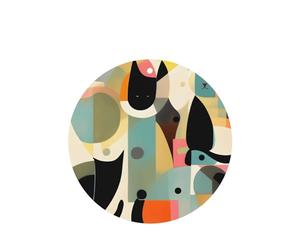 Phayah 4 ambientadores de coche colgantes de mediados de siglo, arte moderno con patrón de gato, pastillas aromáticas de lavanda, fragancia de larga duración, forma redonda