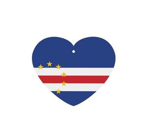 Phayah 4 ambientadores de coche con diseño de bandera de Cabo Verde con aroma a lavanda, en forma de corazón, para colgar, para tableta, armario, zapatos, clóset