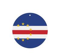 Phayah 4 ambientadores de coche con diseño de bandera de Cabo Verde con aroma a lavanda, forma redonda, para colgar, para tableta, armario, zapatos, clóset