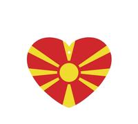 Phayah 4 ambientadores de coche con diseño de bandera de Macedonia del Norte, aroma de lavanda, en forma de corazón, para colgar, para tableta, armario, zapatos, clóset