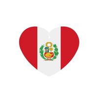 Phayah 4 ambientadores de coche con diseño de bandera de Perú, aroma de lavanda, en forma de corazón, para colgar, para tableta, armario, zapatos, clóset