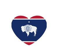 Phayah 4 ambientadores de coche con diseño de bandera del estado de Wyoming, aroma de lavanda, fragancia colgante en forma de corazón, para tableta, armario, zapatos, clóset