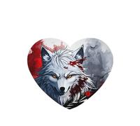 Phayah 4 ambientadores de coche con diseño de cabeza de lobo goteando sangre, aroma de lavanda, en forma de corazón, para colgar, para tableta, armario, zapatos, armario, fragancia