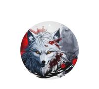 Phayah 4 ambientadores de coche con diseño de cabeza de lobo goteando sangre, aroma de lavanda, forma redonda, para colgar, para tableta, armario, zapatos, armario, fragancia