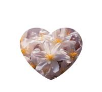 Phayah 4 ambientadores de coche con diseño de flores de jazmín blanco, aroma de lavanda, fragancia colgante en forma de corazón, para tableta, armario, zapatos, clóset