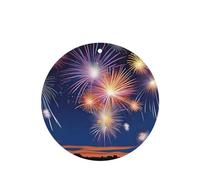 Phayah 4 ambientadores de coche con diseño de fuegos artificiales en el cielo, aroma a lavanda, forma redonda, para colgar, para tableta, armario, zapatos, clóset