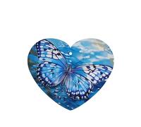 Phayah 4 ambientadores de coche con diseño de mariposa blanca en azul con aroma a lavanda, fragancia colgante en forma de corazón, para tableta, armario, zapatos, clóset