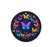 Phayah 4 ambientadores de coche con diseño de mariposas en forma de círculo, aroma de lavanda, forma redonda, para colgar, para tableta, armario, zapatos, clóset