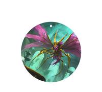 Phayah 4 ambientadores de coche con diseño de monstruo con alas moradas, aroma a lavanda, forma redonda, para colgar, para tableta, armario, zapatos, clóset