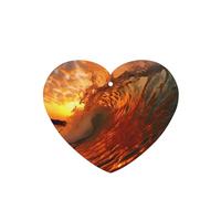 Phayah 4 ambientadores de coche con diseño de ondas rodando en el mar, aroma de lavanda, fragancia colgante en forma de corazón, para tableta, armario, zapatos, clóset