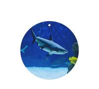 Phayah 4 ambientadores de coche con diseño de tiburón persiguiendo peces pequeños, aroma a lavanda, forma redonda, para colgar, para tableta, armario, zapatos, armario, fragancia