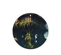 Phayah 4 ambientadores flotantes para coche, diseño de casa de isla flotante, aroma de lavanda, forma redonda, para colgar, para tableta, armario, zapatos, clóset