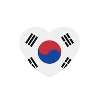 Phayah 4 ambientadores para coche, diseño de bandera de la República de Corea, pastillas aromáticas de lavanda de larga duración, con forma de corazón