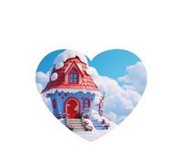 Phayah 4 ambientadores para coche, diseño de cabaña en la nieve, con aroma a lavanda, fragancia de larga duración, tarjeta perfumada en forma de corazón