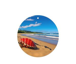 Phayah 4 ambientadores para coche, diseño de caracola roja junto al mar, con aroma a lavanda, pastillas aromáticas de larga duración, forma redonda