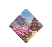 Phayah 4 ambientadores para coche, diseño de castillo de flores colgantes, tabletas aromáticas de lavanda, fragancia de larga duración, cuadrada