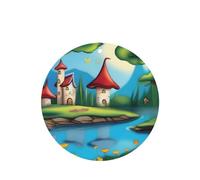 Phayah 4 ambientadores para coche, diseño de ciudad de cuento de hadas, aroma a lavanda, forma redonda, para colgar, para tableta, armario, zapatos, clóset