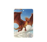 Phayah 4 ambientadores para coche, diseño de dragón volador en el cielo, tabletas aromáticas de lavanda de larga duración, rectangular, con aroma a lavanda