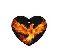 Phayah 4 ambientadores para coche, diseño de fénix en llamas, pastillas aromáticas de lavanda de larga duración, con forma de corazón