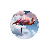 Phayah 4 ambientadores para coche, diseño de flamenco en la nube, aroma a lavanda, forma redonda, para colgar, para tableta, armario, zapatos, clóset