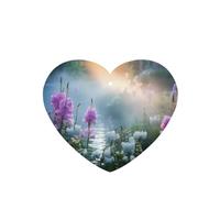 Phayah 4 ambientadores para coche, diseño de flores colgantes, con aroma a lavanda, de larga duración, con forma de corazón