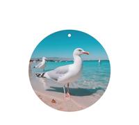 Phayah 4 ambientadores para coche, diseño de gaviotas que se alimentan en la playa, con aroma a lavanda, forma redonda, para colgar, para tableta, armario, zapatos, clóset