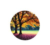 Phayah 4 ambientadores para coche, diseño de hojas que caen, aroma de lavanda, forma redonda, para colgar, para tableta, armario, zapatos, clóset