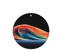 Phayah 4 ambientadores para coche, diseño de líneas de arco iris en relieve, pastillas aromáticas de lavanda de larga duración, forma redonda