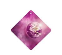 Phayah 4 ambientadores para coche, diseño de objetos de planeta morado, tabletas aromáticas de lavanda, fragancia de larga duración, cuadrada