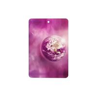 Phayah 4 ambientadores para coche, diseño de objetos de planeta morado, tabletas con aroma a lavanda, fragancia de larga duración, tarjeta perfumada rectangular