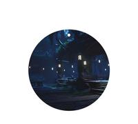 Phayah 4 ambientadores para coche, diseño de pueblo desierto, con patrón de lavanda, fragancia de larga duración, tarjeta perfumada, forma redonda