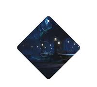 Phayah 4 ambientadores para coche, diseño de pueblo desierto, con patrón de lavanda, fragancia de larga duración, cuadrados