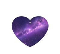 Phayah 4 ambientadores para coche, diseño de río de estrellas, color morado, con aroma a lavanda, de larga duración, con forma de corazón