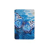 Phayah 4 ambientadores rectangulares de mariposa blanca en patrón azul con aroma a lavanda para colgar en tableta, armario, zapatos, armario, fragancia