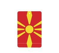 Phayah 4 ambientadores rectangulares para colgar en el coche, con diseño de bandera de Macedonia del Norte, aroma a lavanda, para colgar en tableta, armario, zapatos, clóset