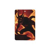 Phayah 4 ambientadores rectangulares para colgar en el coche, con diseño de demonio de llama, aroma a lavanda, para tableta, armario, zapatos, clóset