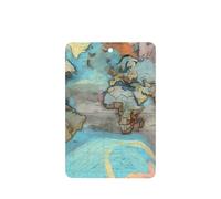 Phayah 4 ambientadores rectangulares para colgar en el coche, con diseño de mapa del mundo, con diseño de mapa del mundo, fragancia rectangular para colgar en tableta, armario, zapatos, clóset