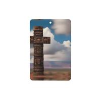 Phayah 4 ambientadores rectangulares para colgar en el coche, con diseño de tótem de cruz americana, fragancia para colgar en el armario, zapatos, armario, 4 unidades