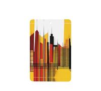 Phayah 4 ambientadores rectangulares para colgar en el coche, diseño abstracto de ciudad, con aroma a lavanda, para tableta, armario, zapatos, clóset
