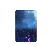 Phayah 4 ambientadores rectangulares para colgar en el coche, diseño de flores silvestres en el campo nocturno, aroma a lavanda, para colgar en tableta, armario, zapatos, clóset