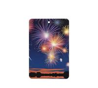 Phayah 4 ambientadores rectangulares para colgar en el coche, diseño de fuegos artificiales en el cielo, fragancia para colgar en el armario, zapatos, armario, 4 unidades