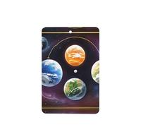 Phayah 4 ambientadores rectangulares para colgar en el coche, diseño de planetas del mundo extraterrestre, fragancia para colgar en el armario, zapatos, armario, 4 unidades