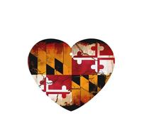 Phayah 6 ambientadores colgantes de madera vintage con diseño de bandera de Maryland, pastillas aromáticas de lavanda, fragancia de larga duración, tarjeta perfumada en forma de corazón