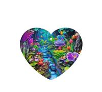 Phayah 6 ambientadores colgantes para coche, diseño de bosque de fantasía, pastillas aromáticas de lavanda, fragancia de larga duración, tarjeta perfumada en forma de corazón