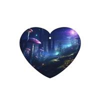 Phayah 6 ambientadores colgantes para coche, diseño de bosque de viento, lavanda, fragancia de larga duración, tarjeta perfumada en forma de corazón